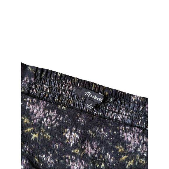 Madewell Hopewell Puff Sleeve Crop Top size L in Blurred Ikat - Picture 4 of 9